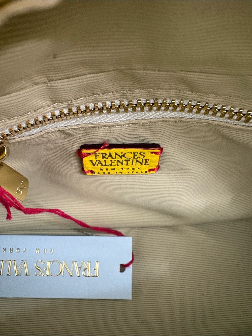 FRANCES VALENTINE Yellow Paulie Box Satchel Bag - Picture 8 of 9
